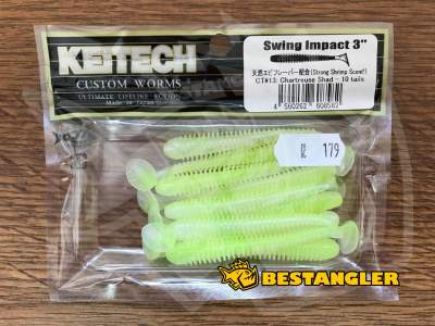 Keitech Swing Impact 3" Chartreuse Shad - CT#13