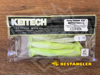 Keitech Easy Shiner 4.5" Chartreuse Shad - CT#13