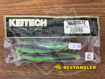 Keitech Easy Shiner 4.5" Purple Chartreuse - BA#03