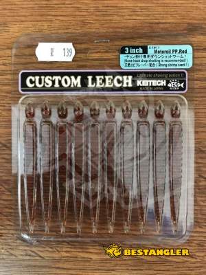 KEITECH Custom Leech 3" Motoroil PP. Red - CT#17