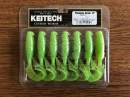Keitech Flapper Grub 4" Lime Chartreuse - #424