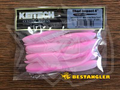 Keitech Shad Impact 4" Bubblegum Shad - #442