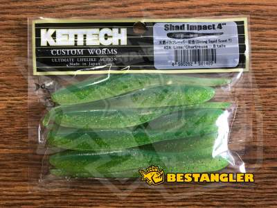 Keitech Shad Impact 4" Lime / Chartreuse - #424