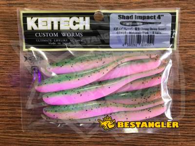 Keitech Shad Impact 4" Motoroil / Pink - CT#16 - UV