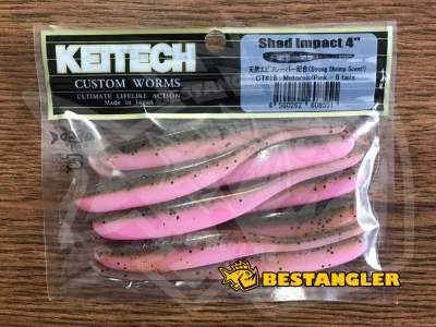 Keitech Shad Impact 4" Motoroil / Pink - CT#16