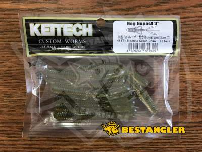 Keitech Hog Impact 3" Electric Green Craw - #464