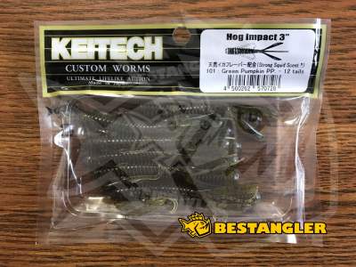 Keitech Hog Impact 3" Green Pumpkin PP. - #101