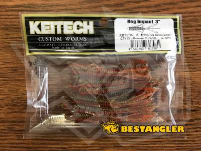 Keitech Hog Impact 3" Motoroil / Orange - CT#15