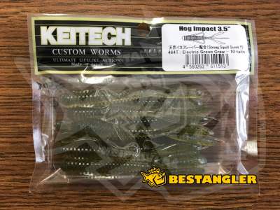 Keitech Hog Impact 3.5" Electric Green Craw - #464
