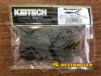 Keitech Hog Impact 3.5" Green Pumpkin PP. - #101