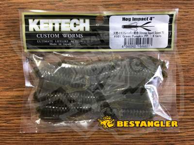 Keitech Hog Impact 4" Green Pumpkin PP. - #101