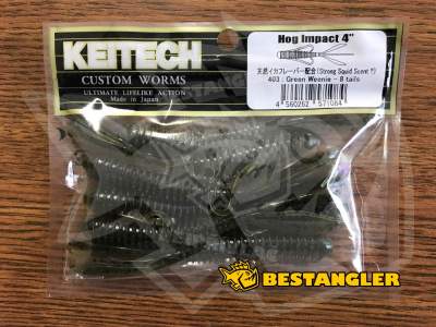 Keitech Hog Impact 4" Green Weenie - #403