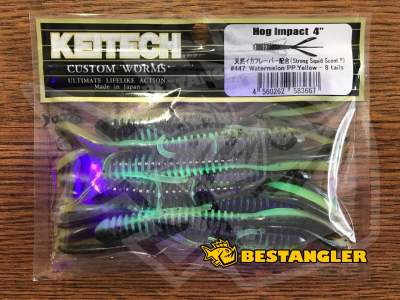 Keitech Hog Impact 4" Watermelon PP. / Yellow - #447 - UV