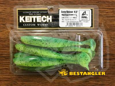 Keitech Easy Shiner 4.5" Lime Chartreuse PP. - #468