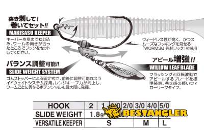 DECOY Worm 230 Makisasu Blade #1/0 2.5g - 404867