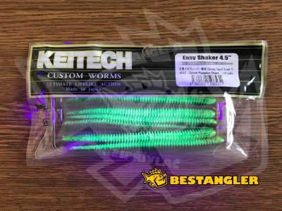 Keitech Easy Shaker 4.5" Green Pumpkin / Chartreuse - #401 - UV