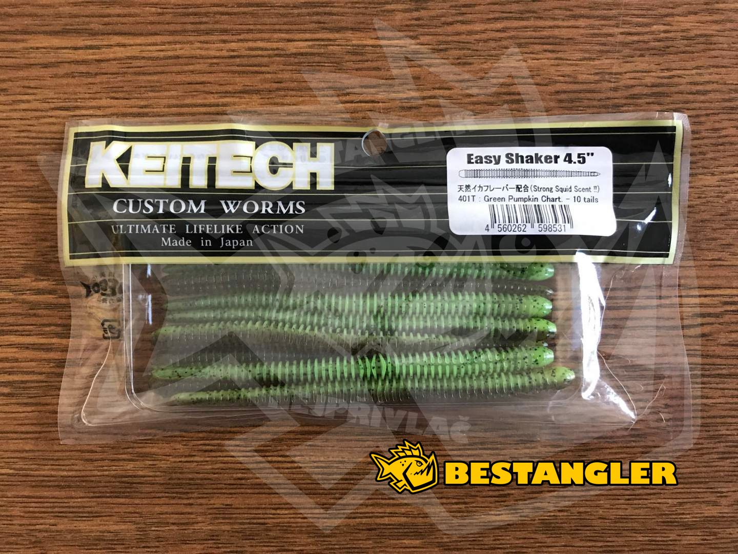Keitech Easy Shaker 4.5 Green Pumpkin / Chartreuse