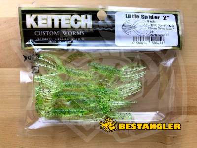 Keitech Little Spider 2" Chartreuse PP. - #106