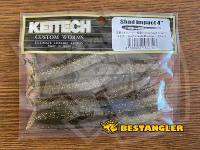 Keitech Shad Impact 4" Gold Flash Minnow - #417