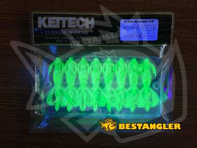 Keitech Crazy Flapper 2.8" Chartreuse Pepper Shad - CT#30 - UV