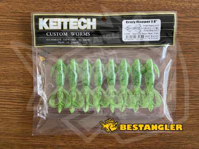 Keitech Crazy Flapper 2.8" Chartreuse Pepper Shad - CT#30