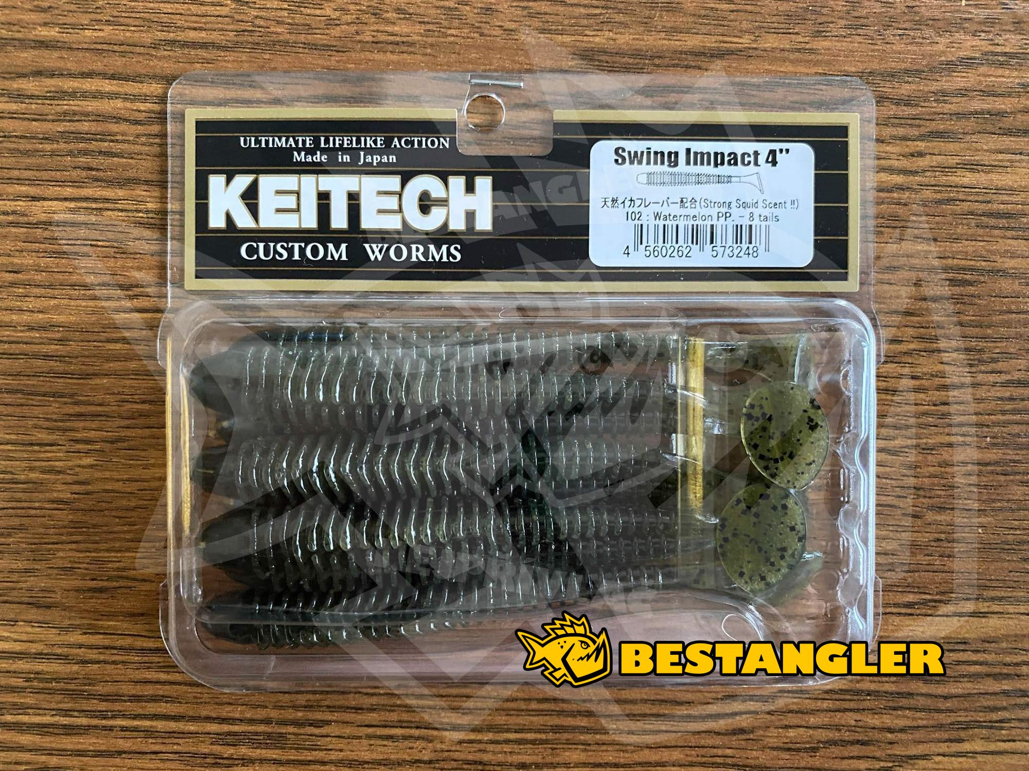 KEITECH Lures Swing Impact 4" 8 pcs JAPAN Strong scented Drop Shot jig Tackle 