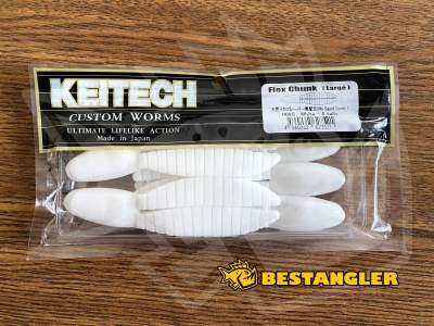 Keitech Flex Chunk 4" Large White - #009