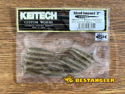 Keitech Shad Impact 2" Gold Flash Minnow - #417