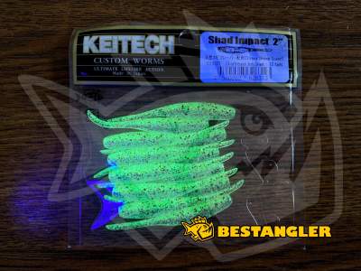 Keitech Shad Impact 2" Chartreuse Ice Shad - CT#28