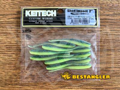 Keitech Shad Impact 2" Chartreuse Thunder - CT#12