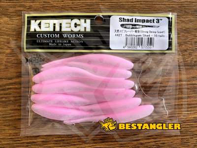 Keitech Shad Impact 3" Bubblegum Shad - #442