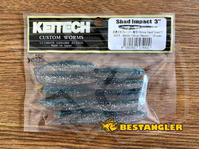 Keitech Shad Impact 3" Hasu (Silver Shiner) - #431