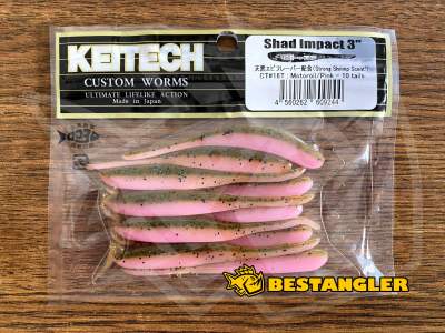 Keitech Shad Impact 3" Motoroil / Pink - CT#16