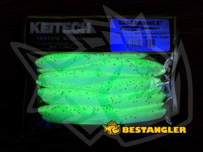 Keitech Shad Impact 4" Chartreuse Pepper Shad - CT#30