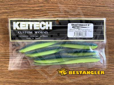 Keitech Shad Impact 5" Chartreuse Thunder - CT#12