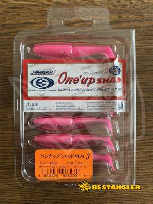 Sawamura One Up Shad 3" #083 Pink Back Glitter Belly