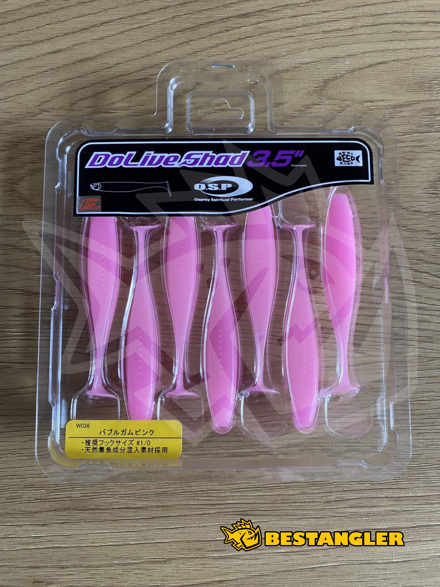O.S.P DoLive Shad 3.5 Bubble Gum Pink W036