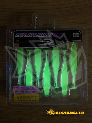 O.S.P DoLive Shad 3.5" Lime Chart Back Shiner TW184 - UV