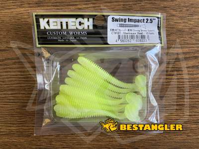 Keitech Swing Impact 2.5" Chartreuse Shad - CT#13