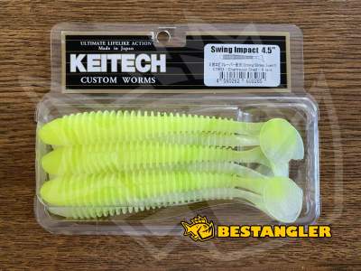 Keitech Swing Impact 4.5" Chartreuse Shad - CT#13