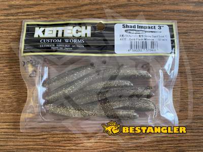 Keitech Shad Impact 3" Gold Flash Minnow - #417