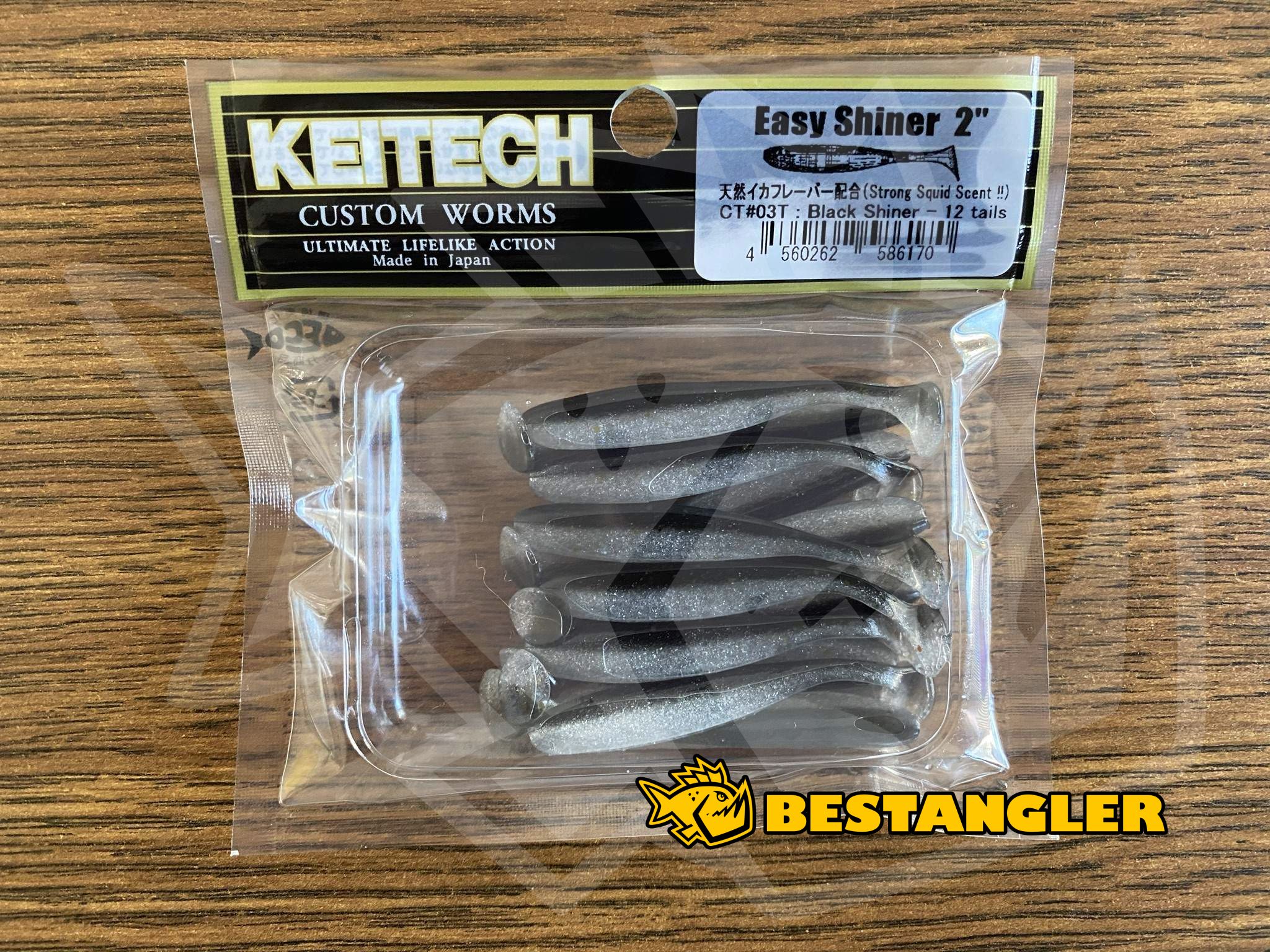 KEITECH Lures Easy Shinner 2" 12pcs JAPAN Strong Squid scented Drop Shot jig 