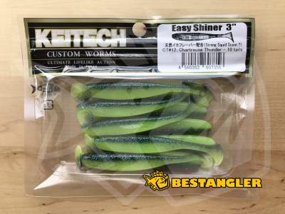Keitech Easy Shiner 3" Chartreuse Thunder - CT#12