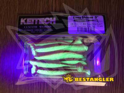 Keitech Easy Shiner 3" Chartreuse Silver Red - CT#25 - UV