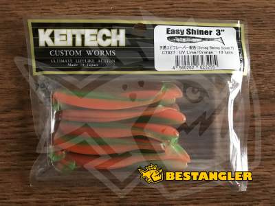 Keitech Easy Shiner 3" UV Lime / Orange - CT#27