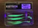 Keitech Easy Shiner 4" Chartreuse Silver Red - CT#25 - UV