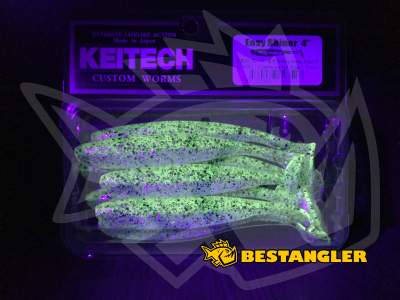Keitech Easy Shiner 4" Chartreuse Ice Shad - CT#28 - UV