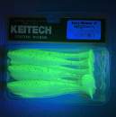 Keitech Easy Shiner 4" Chartreuse Pepper Shad - CT#30 - UV