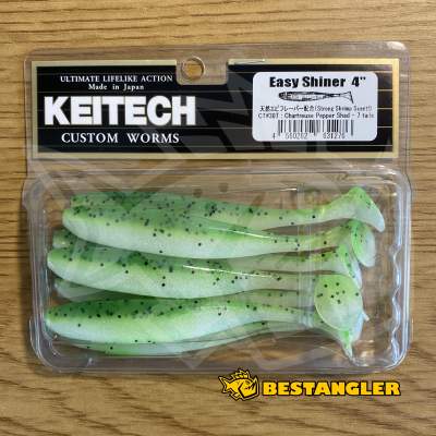 Keitech Easy Shiner 4" Chartreuse Pepper Shad - CT#30