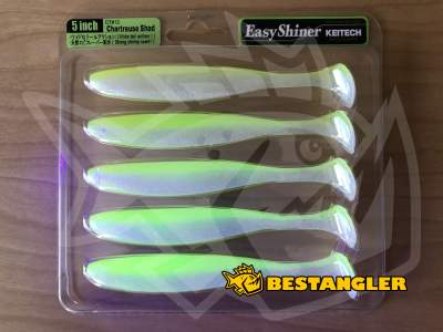 Keitech Easy Shiner 5" Chartreuse Shad - CT#13 - UV